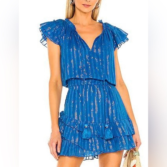 Karina Grimaldi Blue Mini Dress - Picture 1 of 9